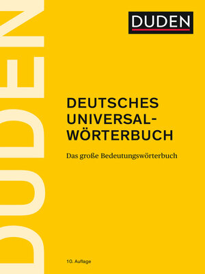 cover image of Duden – Deutsches Universalwörterbuch